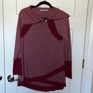 Red Zipper Detail Pullover
